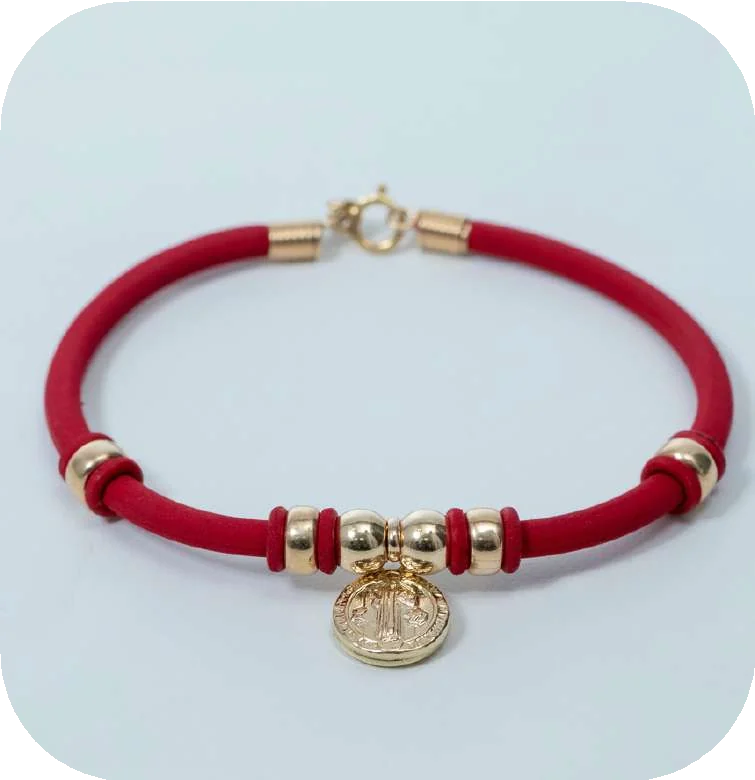 TB-02090399-PULSERA CAUCHO NEO B6MM DIJE SAN BENITO (RIAZA) 2