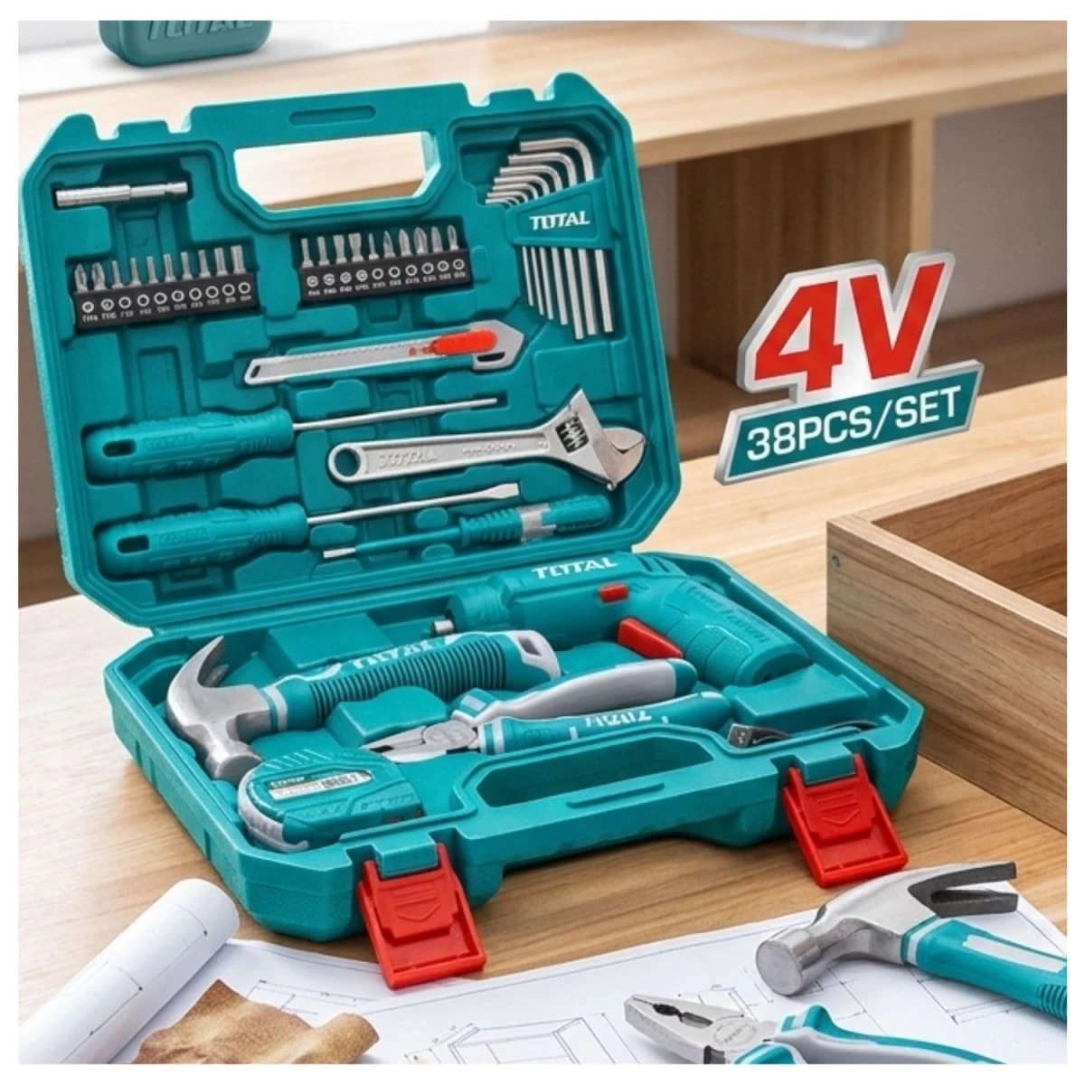 Set de destornillador 4v + 38pcs herramientas total 3