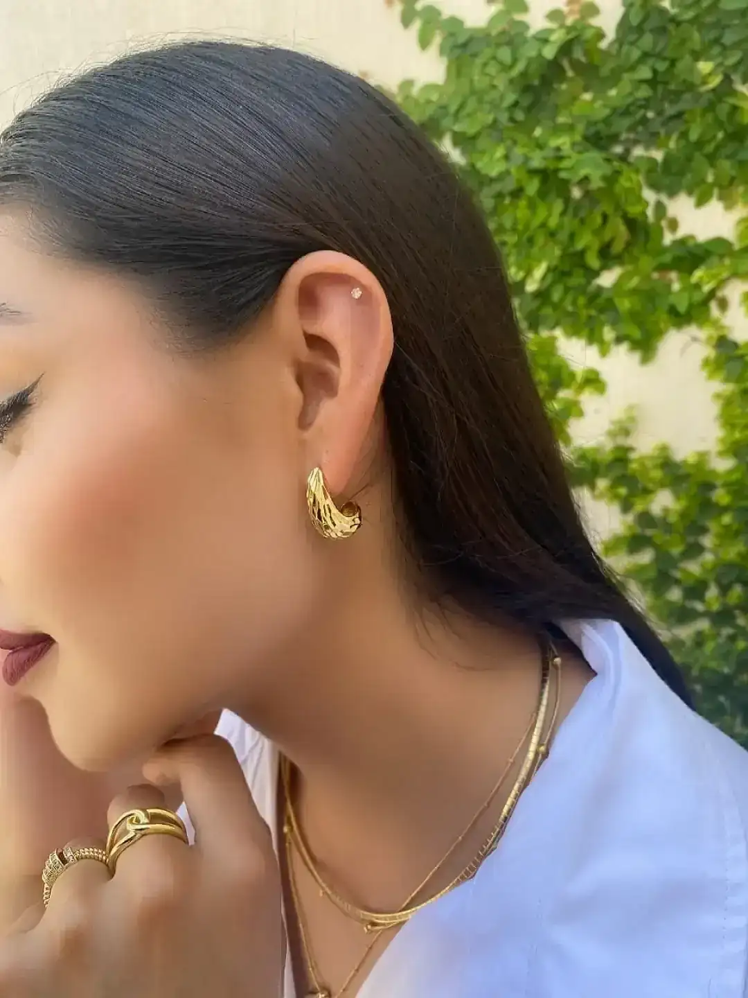 Arete gota espejo  4