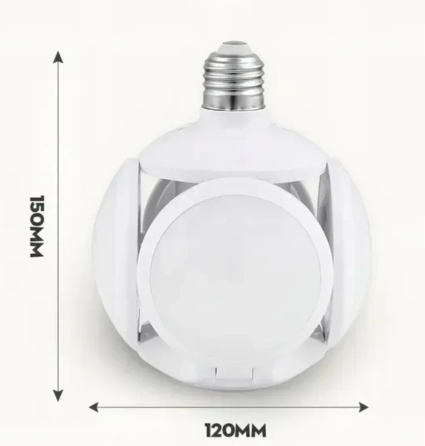 Ampolleta LED 40w Plegable Forma Globo con Luz Blanca 3
