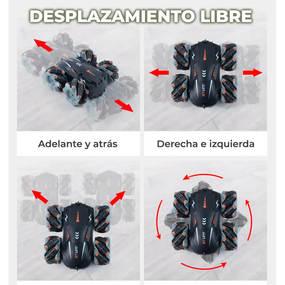Carro Omnidireccional Todo Terreno A Control Remoto  3