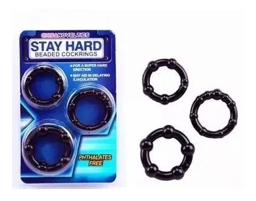 Paquete De Tres Anillos De Silicon Texturizados