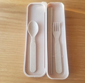 MaySet de cubiertos de trigo Cuchara, tenedor y palillos 