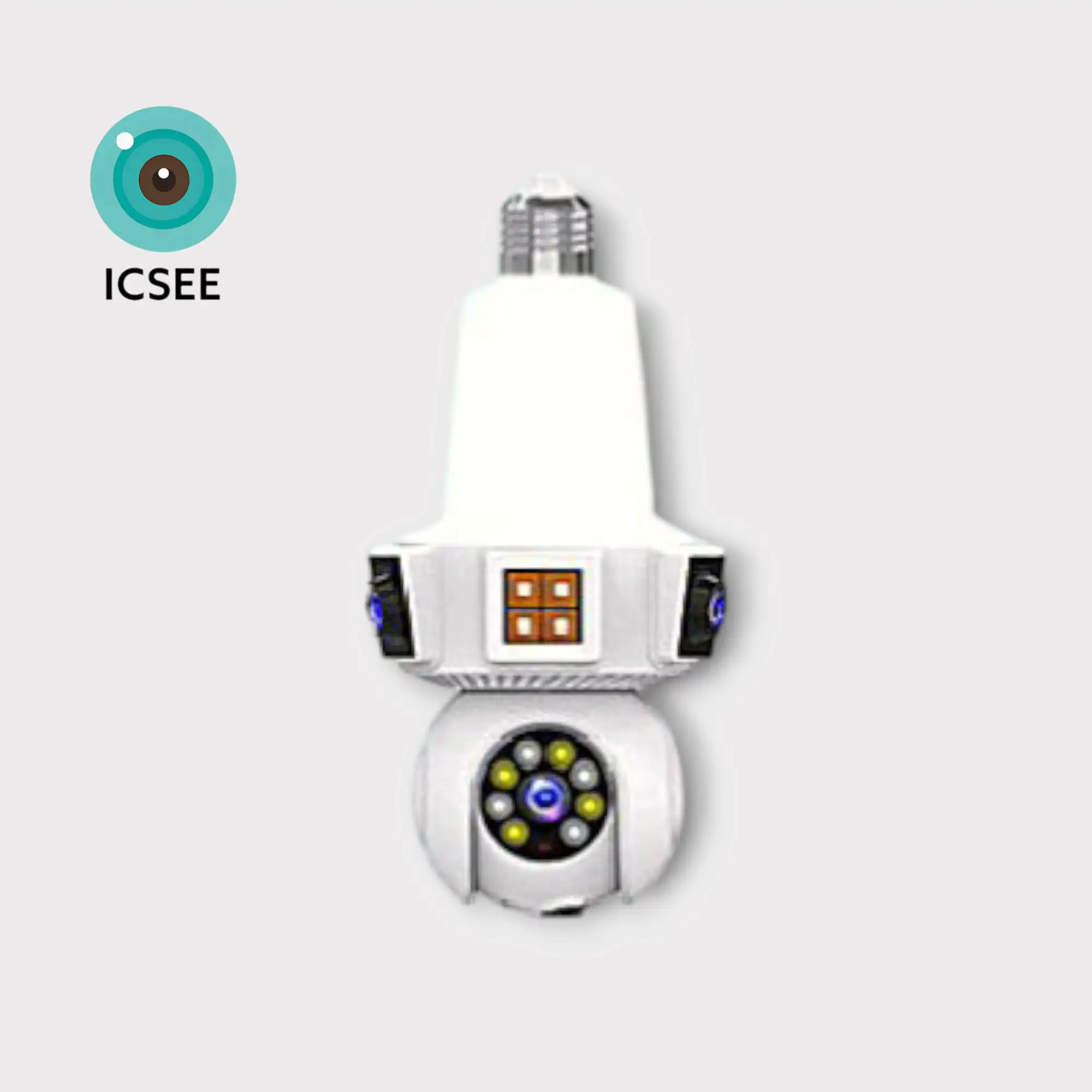 Cámara de Seguridad WiFi 3K 5MP – Triple Lente (Dos Fijas + 360°) | Audio Bidireccional | 10 Metros
