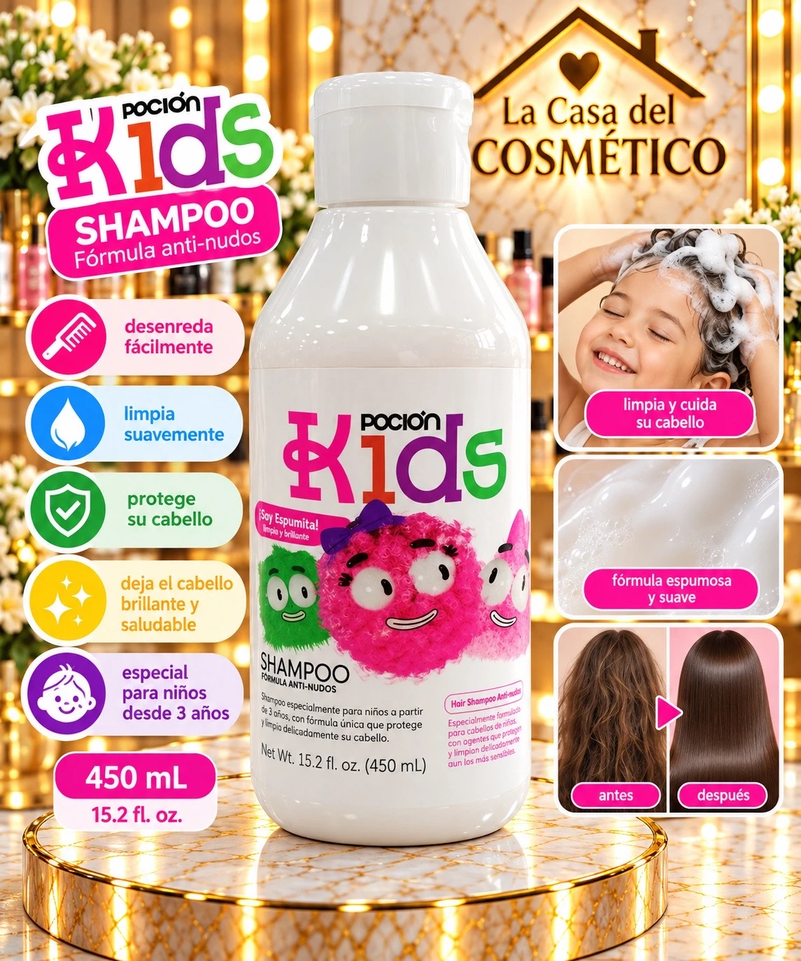 la pocion shampoo antinudos kids 450 ml