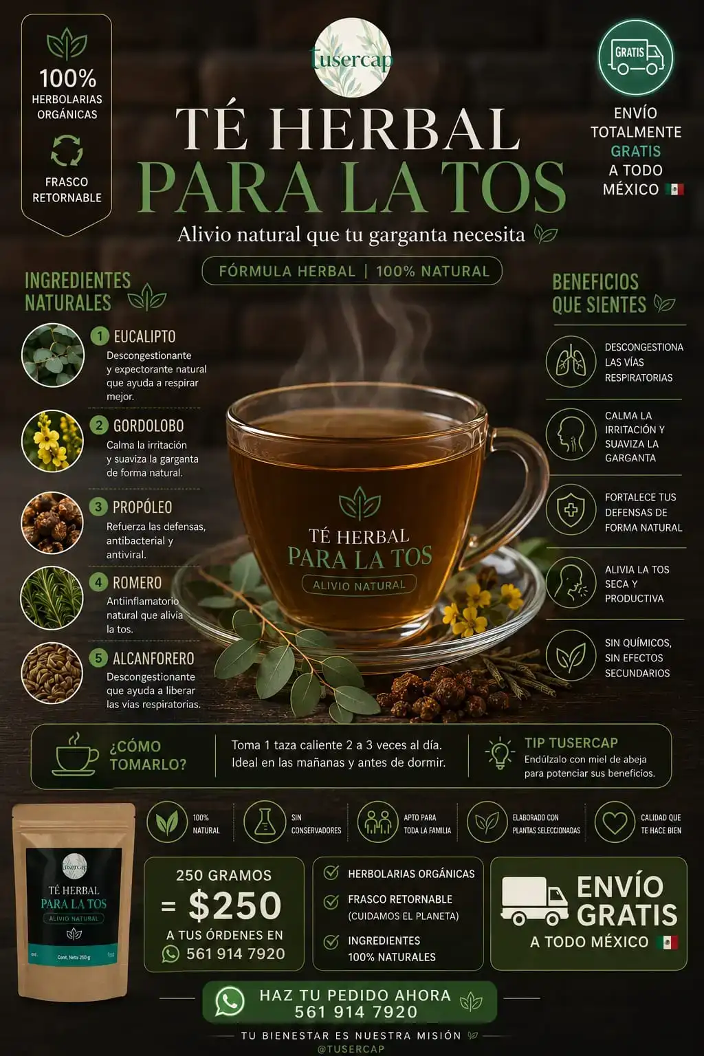Tè herbal para la Tos de @Tusercap