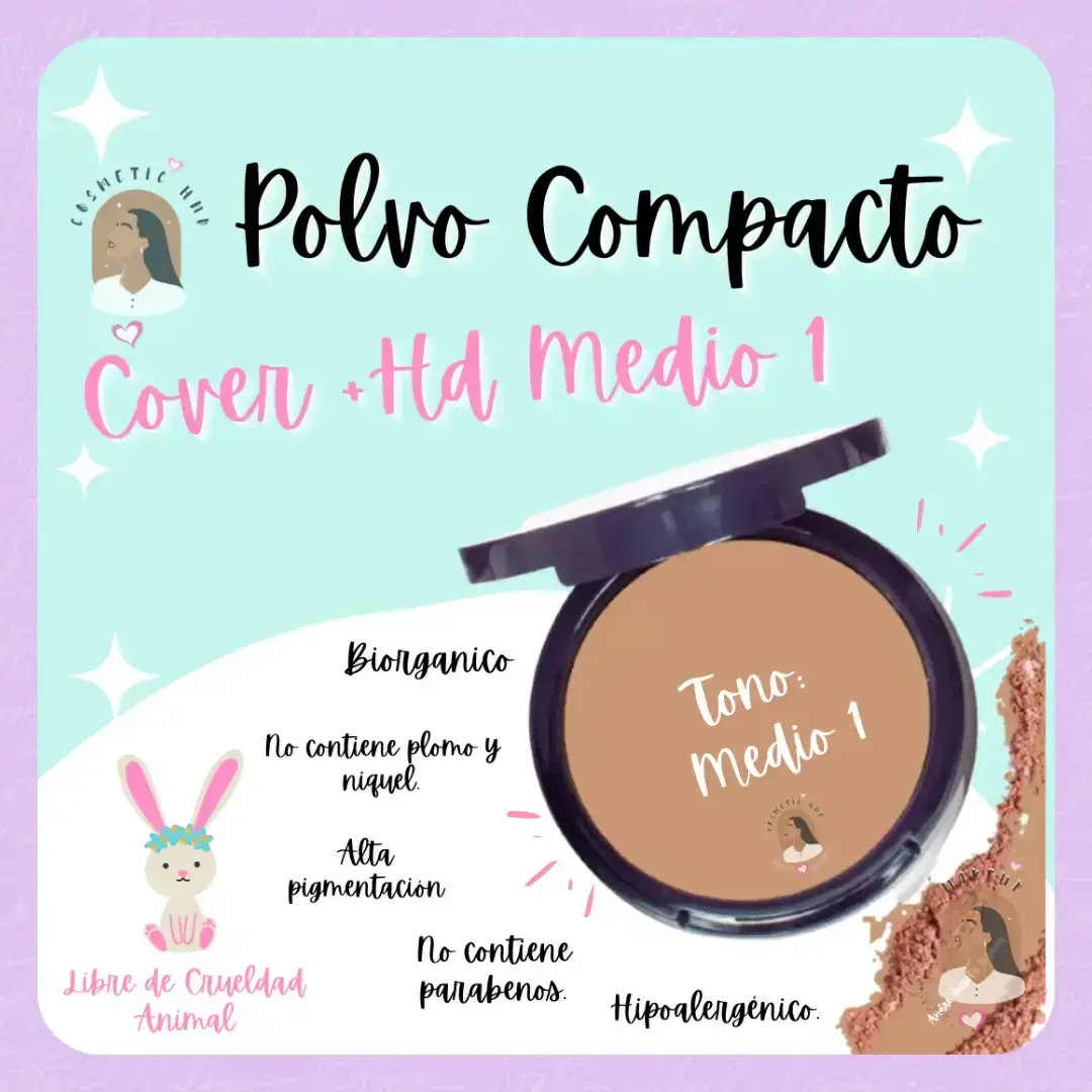 💛POLVO COMPACTO COVER +HD MEDIANO 1 💛 