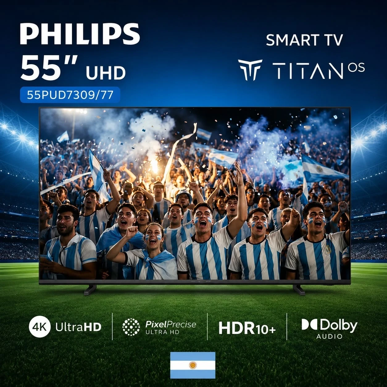 SMART TV PHILIPS 55" 55PUD7309/77 C/SISTEMA TITAN OS