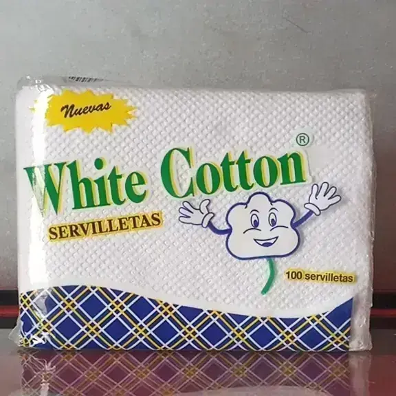 White coton de 100 Servilletas 