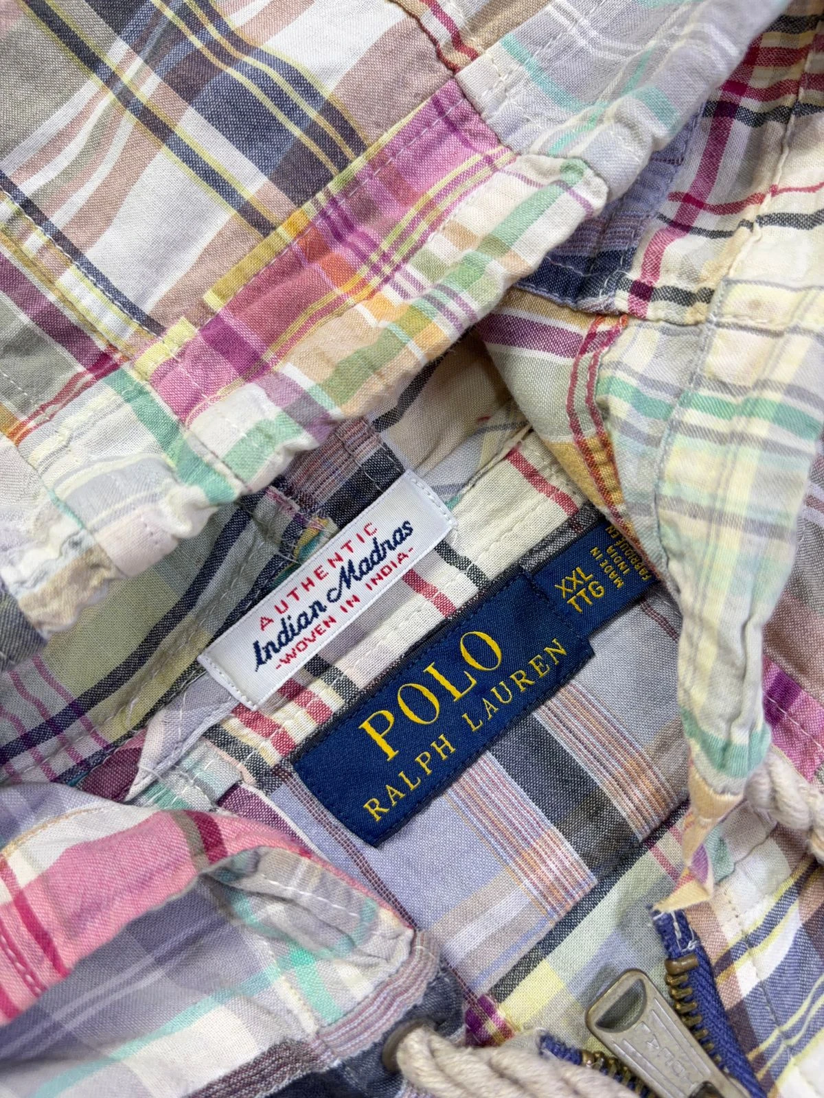 POLO RALPH LAUREN INDIAN MADRAS PATCHWORK HOODIE JACKET 2