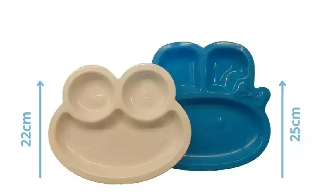 Set Plato x 2 Bebé con Divisiones Sapito/Conejo Plástico Alimentación Dispita