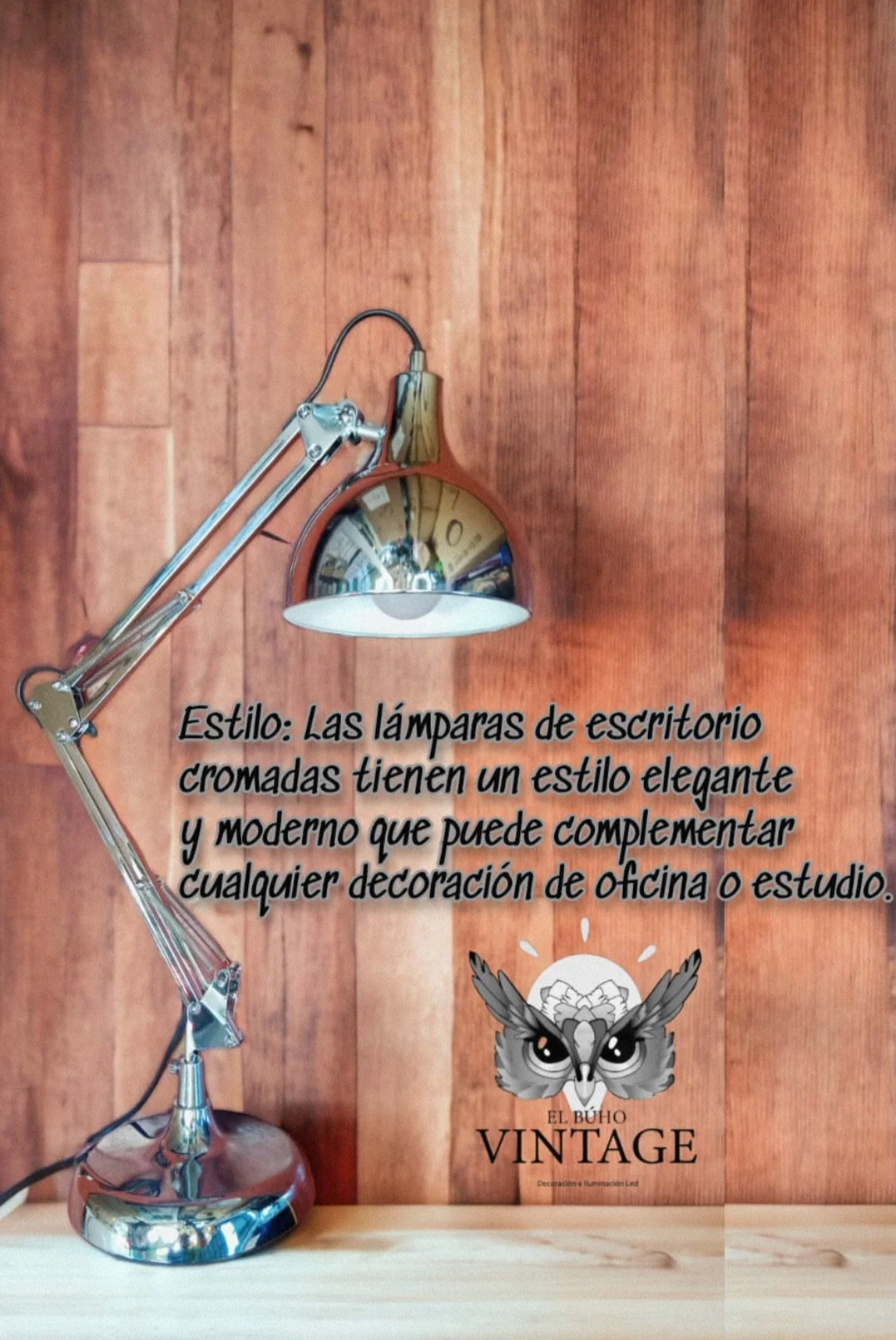 Lámpara de Escritorio Cromado  3