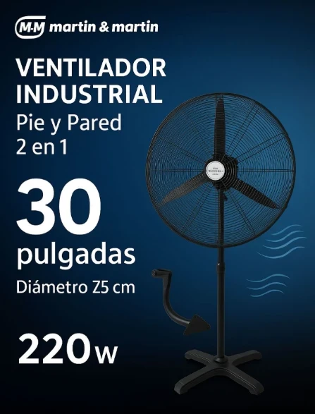 VENTILADOR INDUSTRIAL MARTIN Y MARTIN (30")