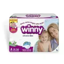 PAÑAL WINNY ULTRA SEC ET 4 PAQ X 30 PAÑ TQ