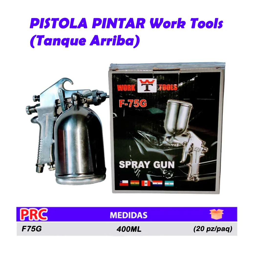 PISTOLA PINTAR Work Tools (Tanque Arriba) 400ML