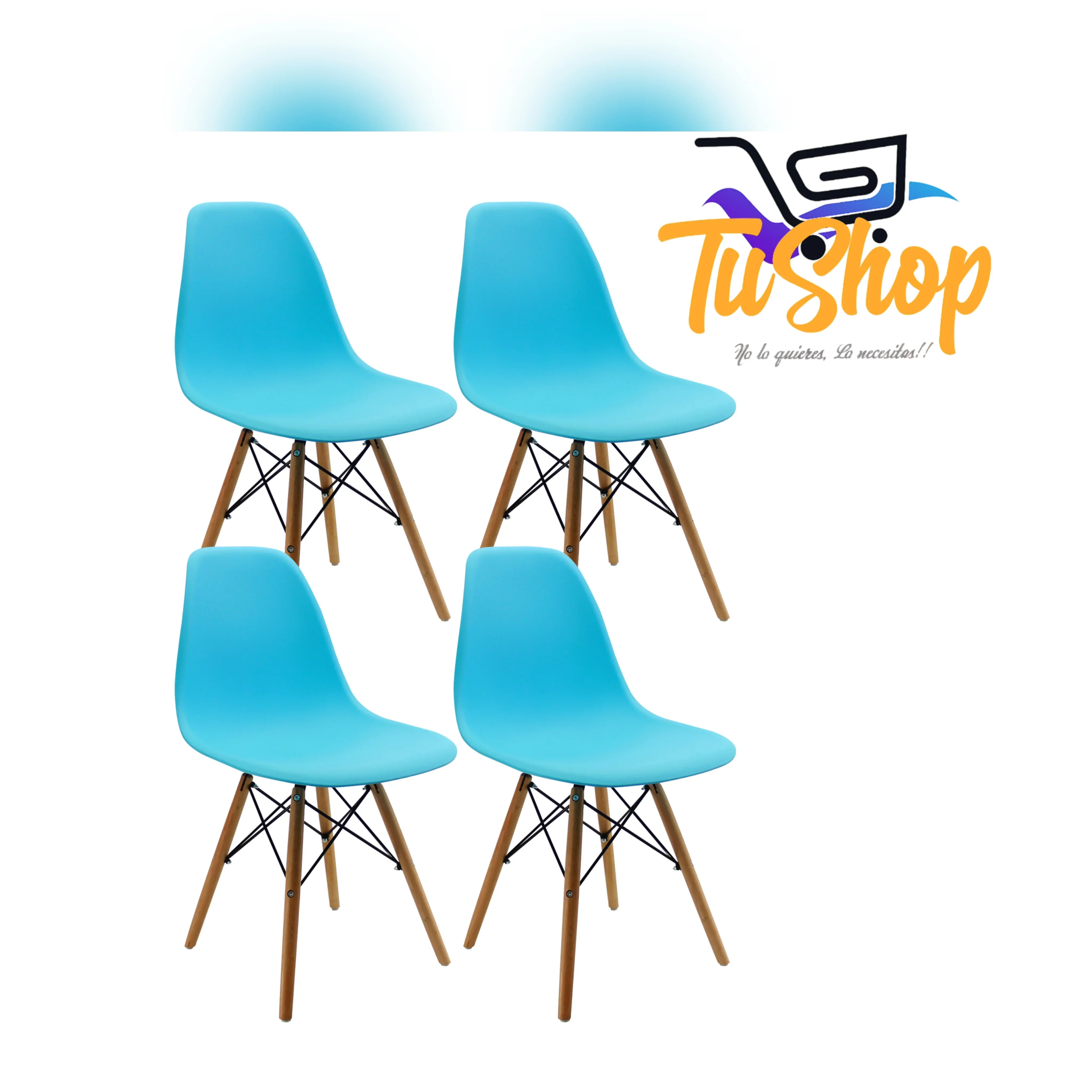 Sillas Eames Set x 4 unidades Colores 5