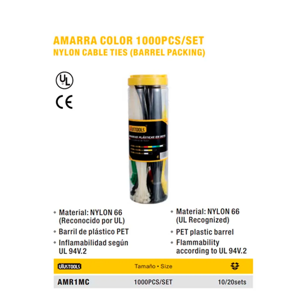 PRECINTO (Amarra) PLASTICO BOTE UYUST (1000pz/paq)