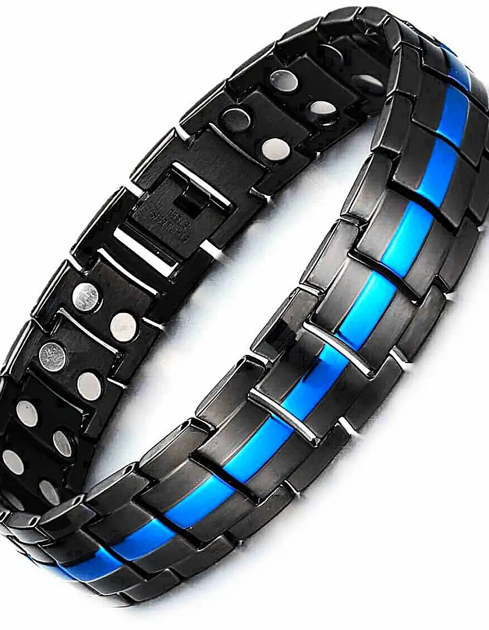 Pulsera Magnética de Acero Inoxidable y Acero de Titanio 