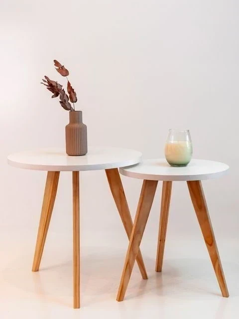 MESA RATONERA REDONDA NEGRA