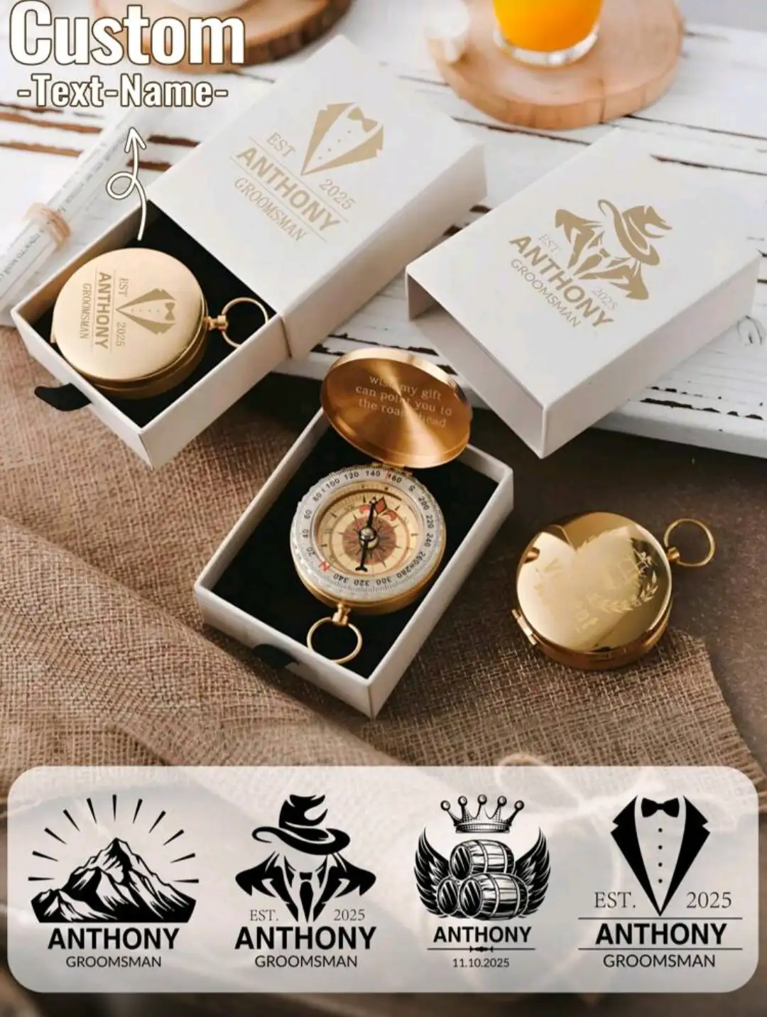 Compass grabado personalizado, regalo para el mejor hombre, obsequio de boda, cumpleaños, aniversario único, compas de Navidad, útiles escolares, vuelta al colegio, regalos escolares para oficina, para la escuela, aula, maestros, universidad, coleague, dormitorios, maestro, niños y niñas, adolescentes, estudiantes de secundaria, escuela secundaria superior, secundaria y universidad