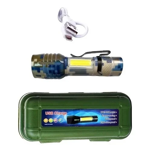 Linterna Camuflada USB + Estuche