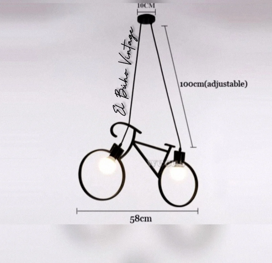 Lámpara Colgante tipo Bicicleta 🚲 7