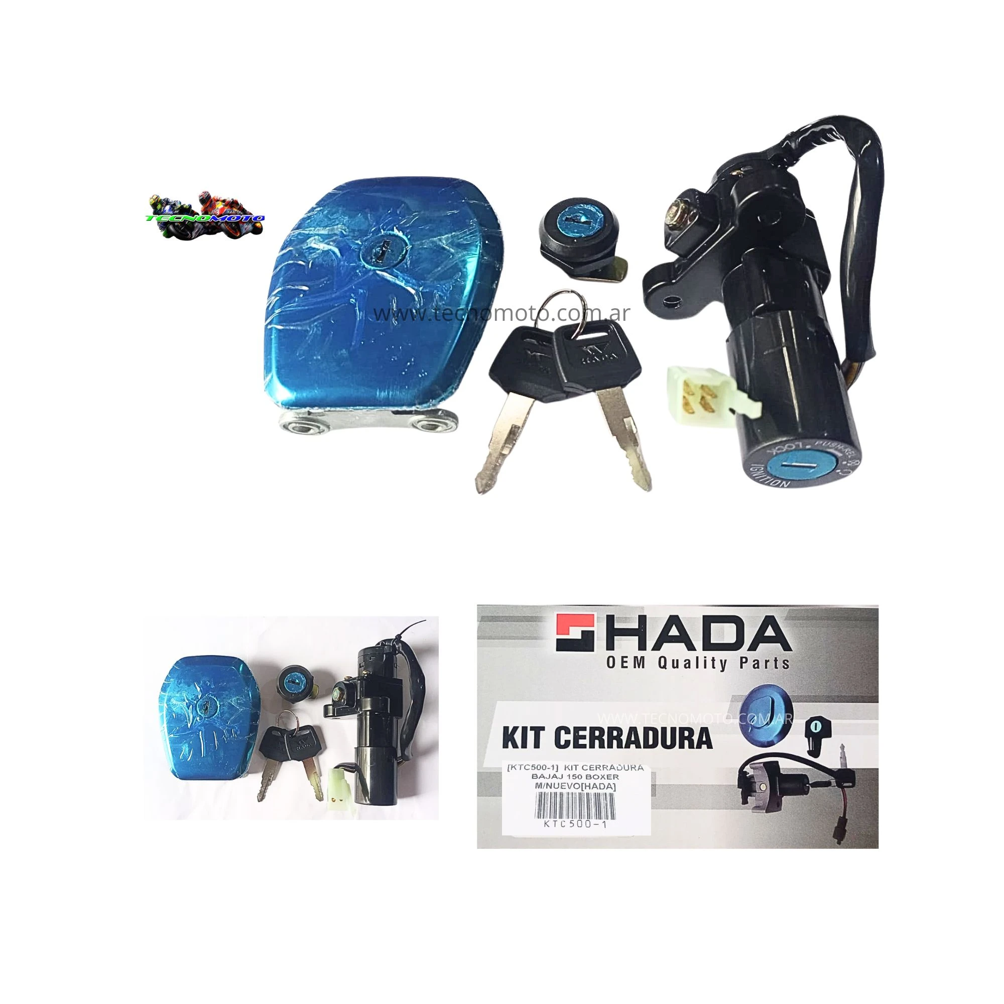 KIT CERRADURA BAJAJ 150 BOXER M/NUEVO [HADA] -47997