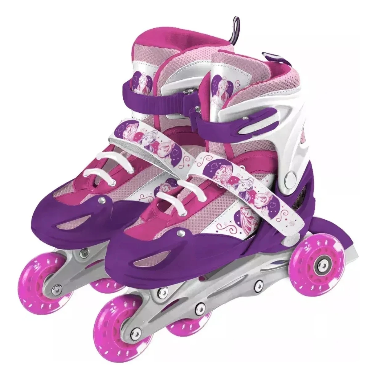 Rollers princesa 3 en 1, rueda con luces 2