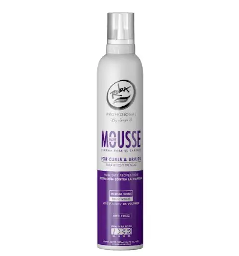 Espuma para el cabello para rizos y trenzas