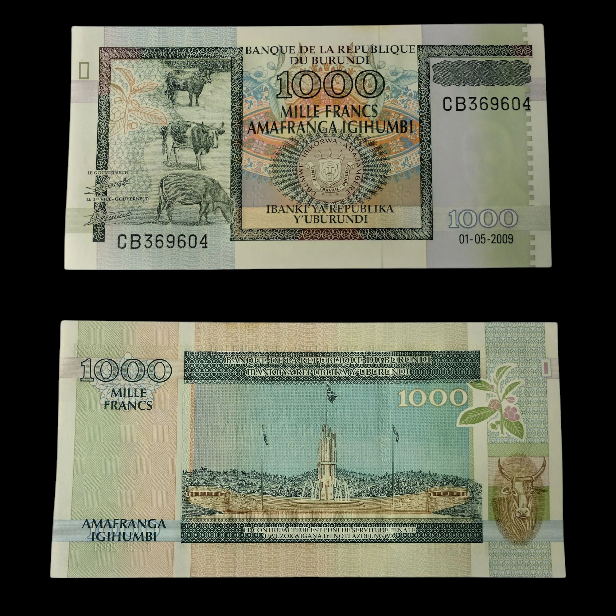 • Burundi 1000 francos UNC 