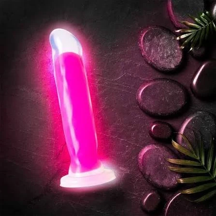 Marquee 8″ Silicone Dual Density Dildo Neon Pink Blush Novelties 2