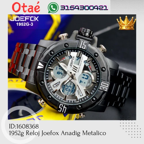1952g Reloj Joefox Anadig Metalico 4