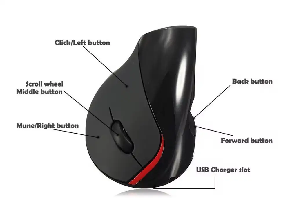 MOUSE VERTICAL INALAMBRICO MOD G-215-2 (BATERIA INTERNA 4