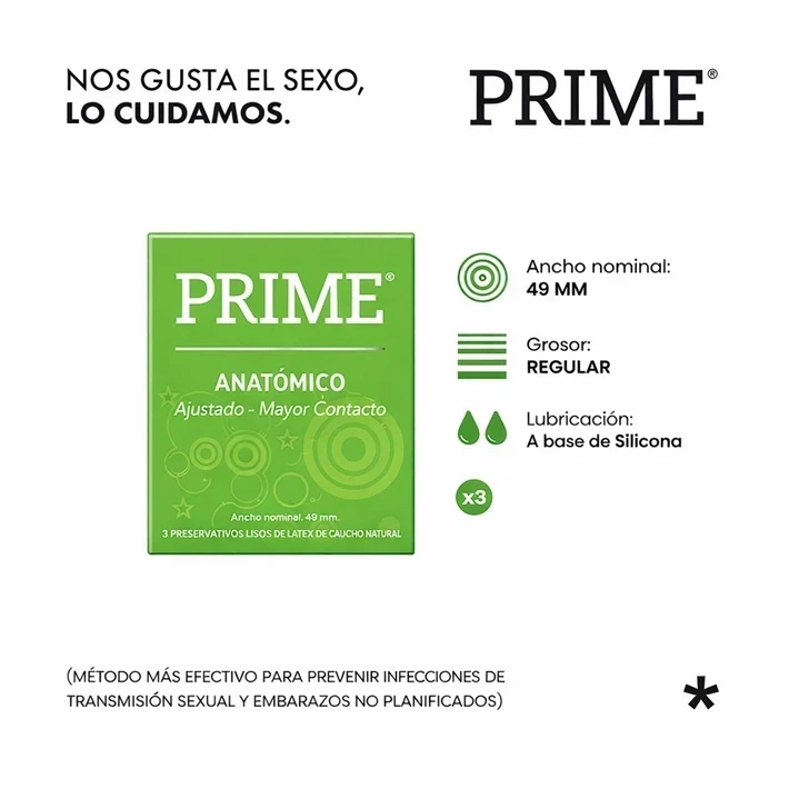 Preservativo Prime Anatomico