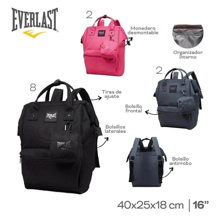 MOCHILA EVERLAST CON MONEDERO 22576
