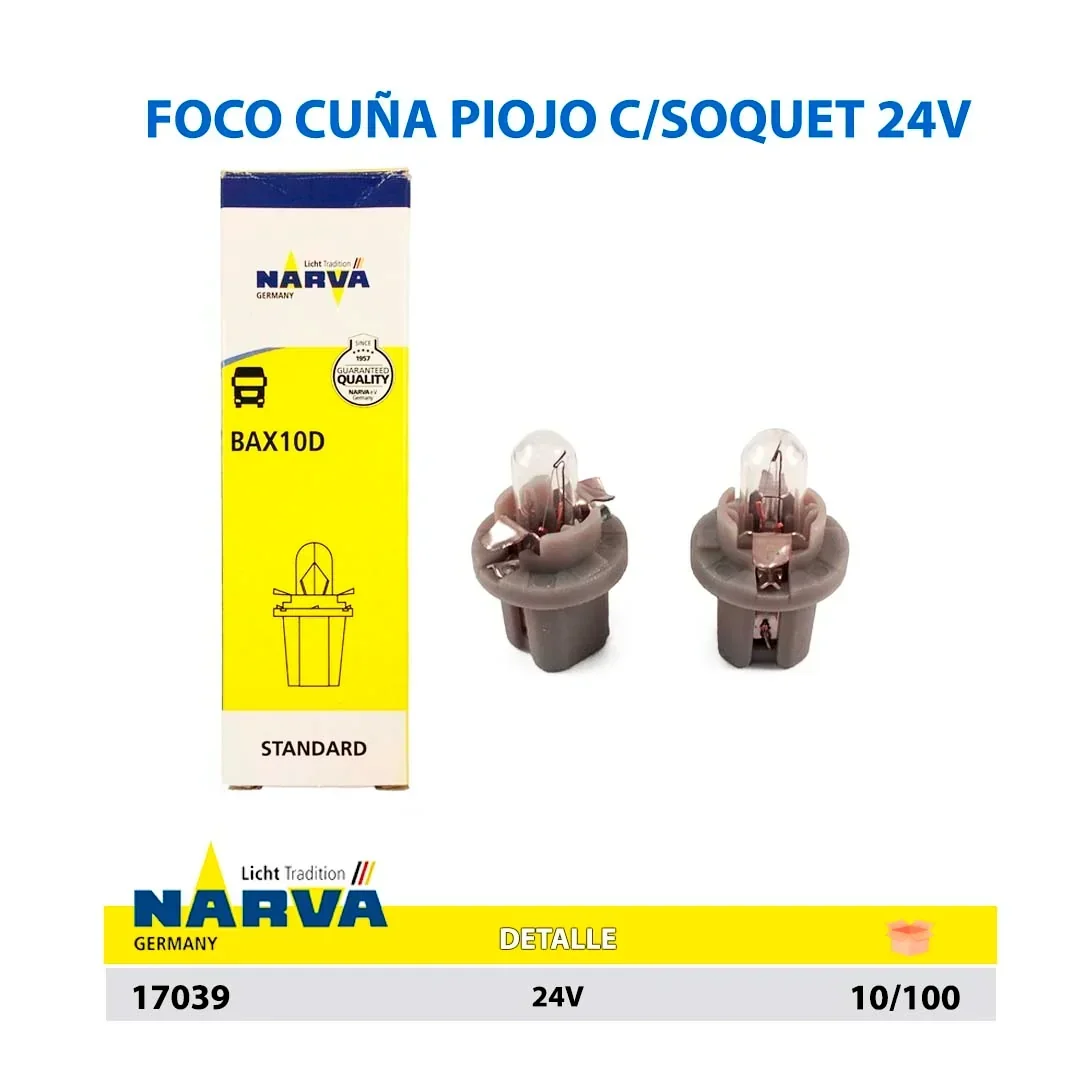  FOCO CUÑA PIOJO C/SOQUET 24V