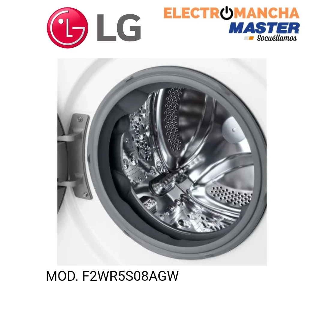 LAVADORA LG F2WR5S08AGW 8 KILOS 1200 RPM A-10% 3