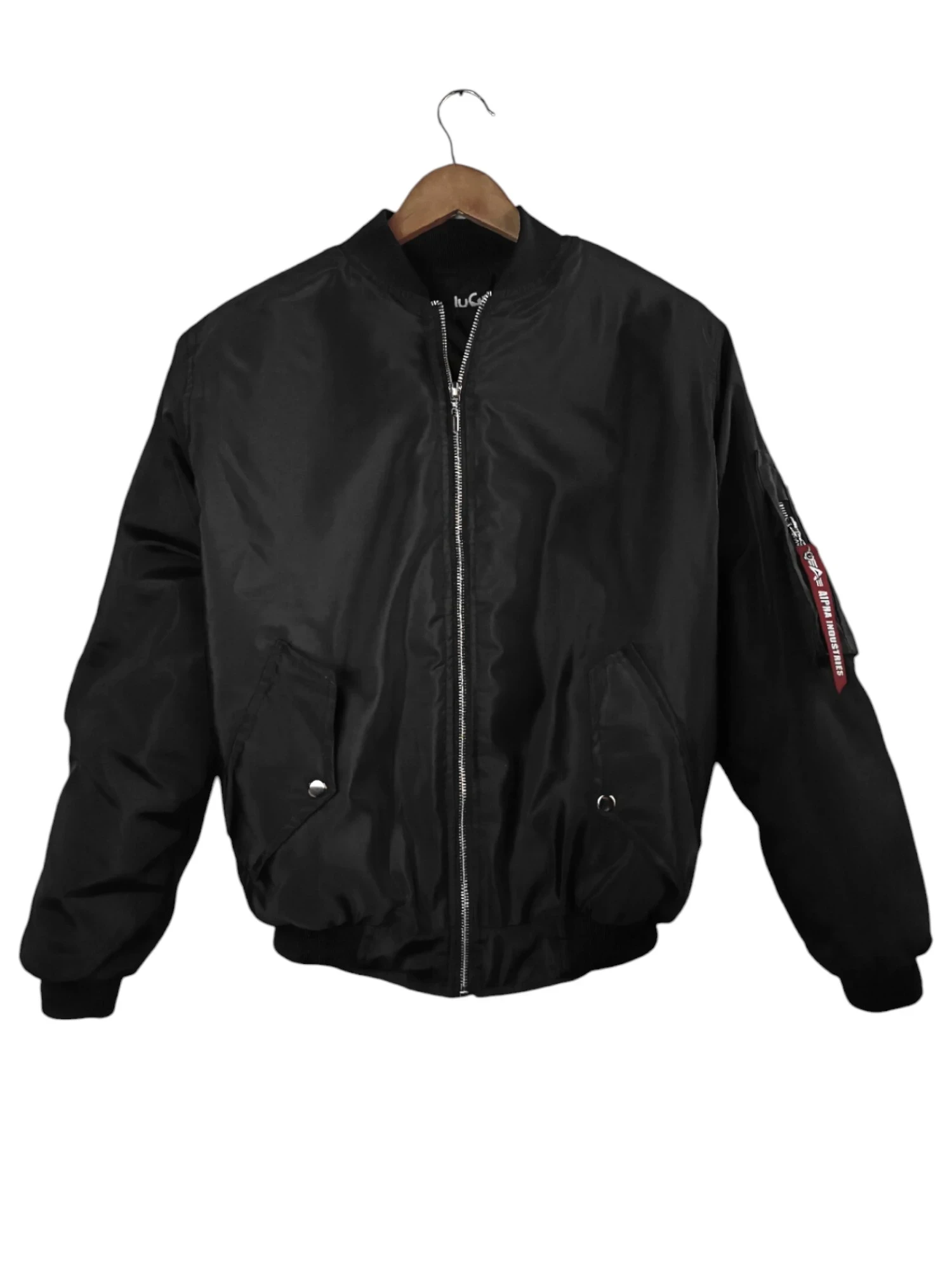Chaqueta estilo bomber negra 