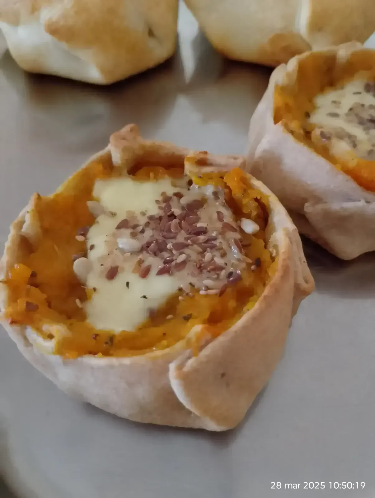 Canastitas integrales de calabaza
