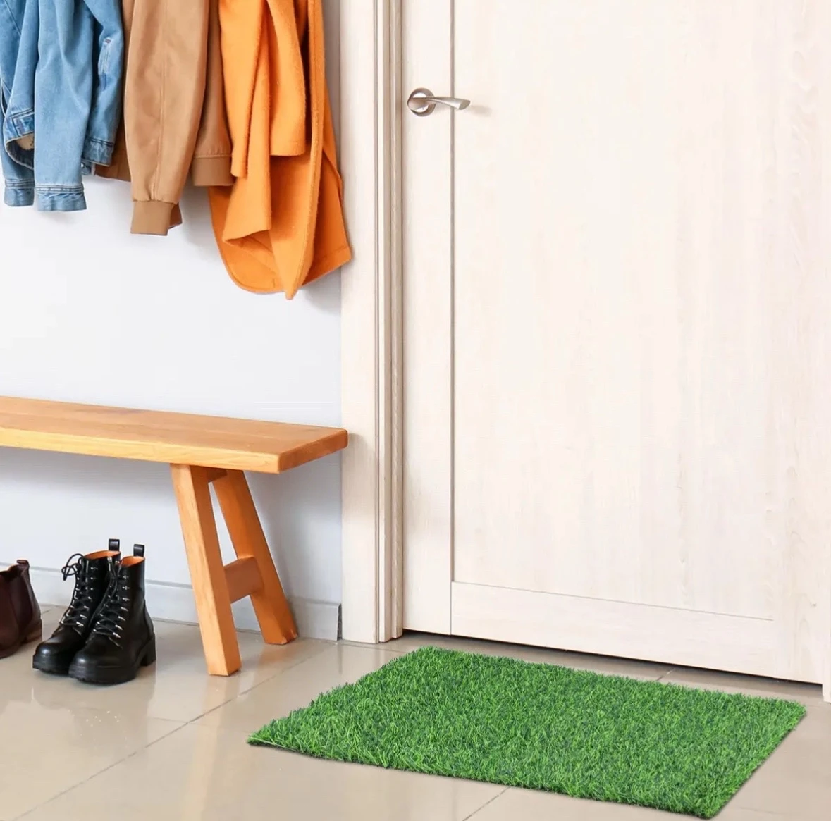 Pasto Sintético en Tapete 40 x 60 cm – Apariencia Natural y Base Antideslizante 4