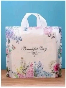 Bolsa de asa floral mediana