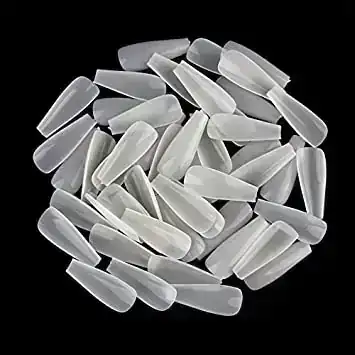 Tips soft gel coffin natural