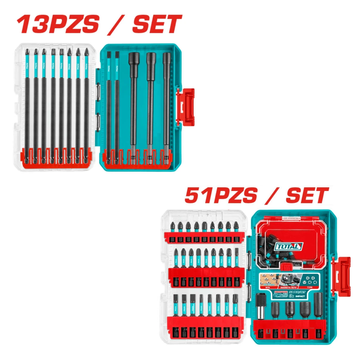 TOSLI250784 Atornillador de impacto 285nm + accesorios 13pcs total 3