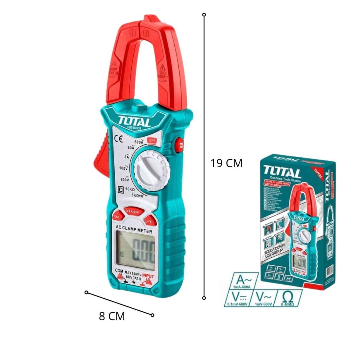 TMT46003 Pinza amperimetrica ac 600a digital total  2