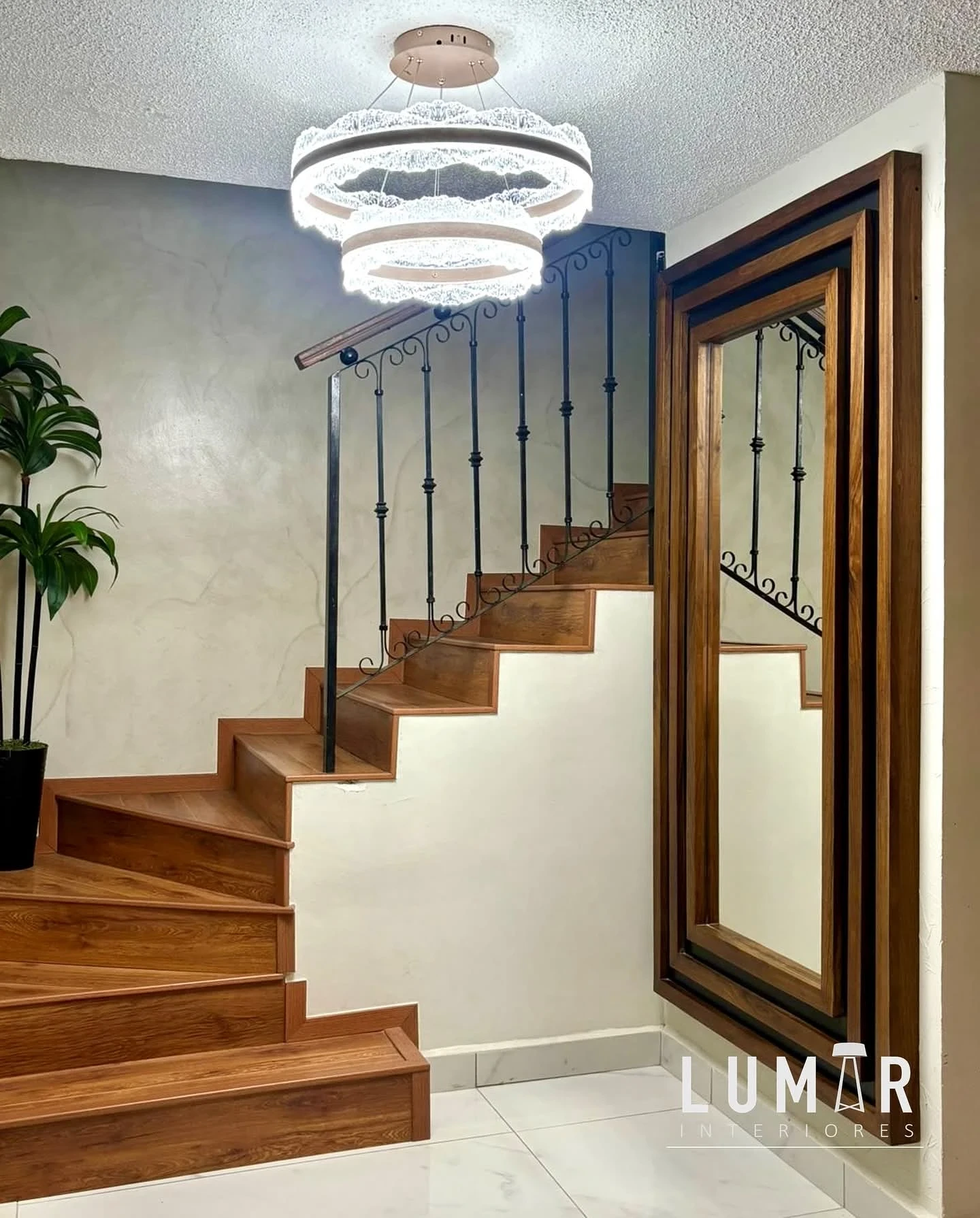 Espejo LINEAL Bitono Madera Parota 4