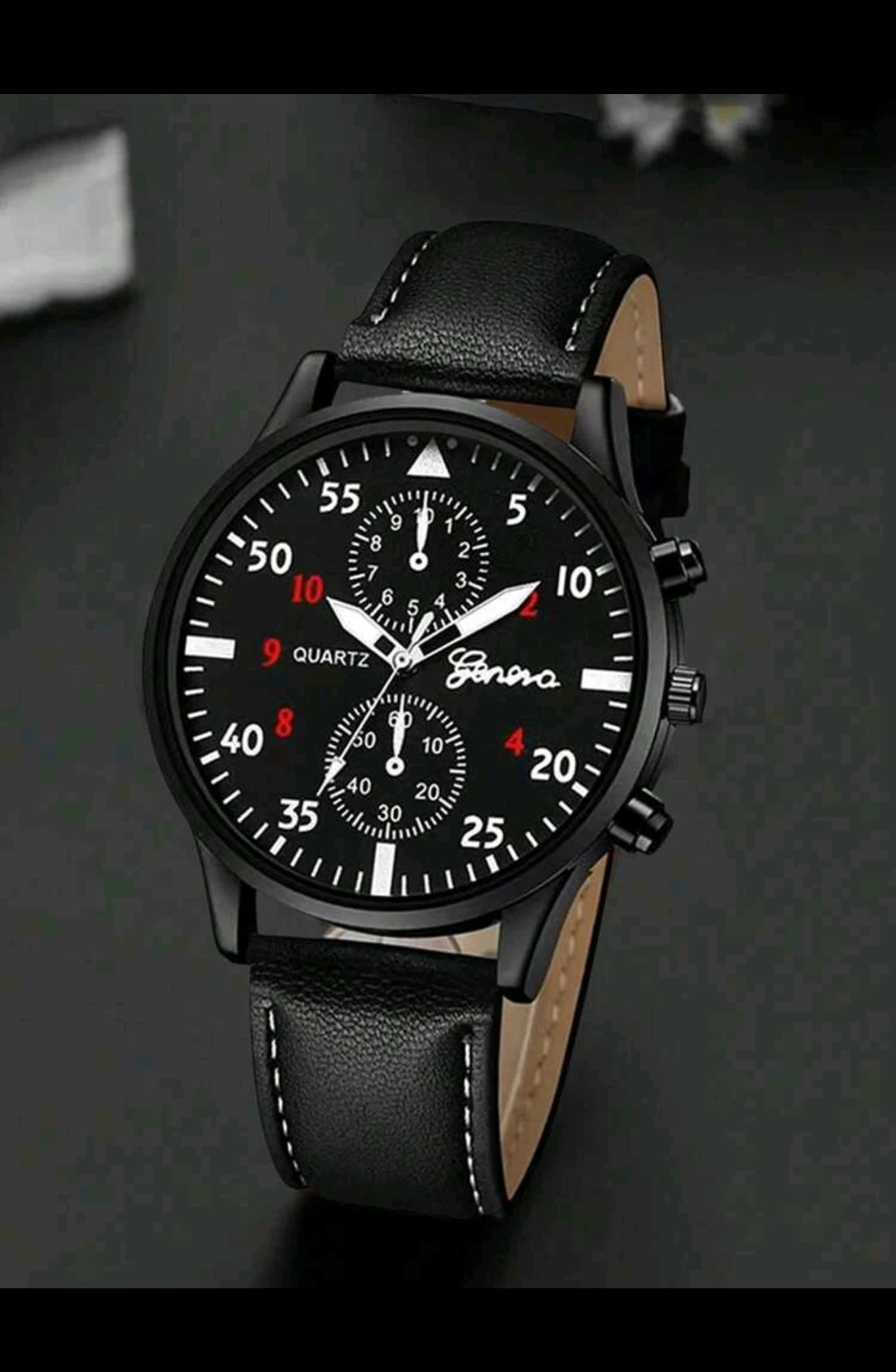 ​Set de Caballero AD ASTRA - Reloj Geneva Sport Black & Red + Brazalete Multicapa 3