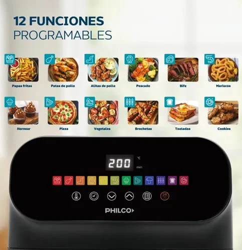 🍟 *FREIDORA DE AIRE PHILCO DIGITAL 6 LTS 1700W  2