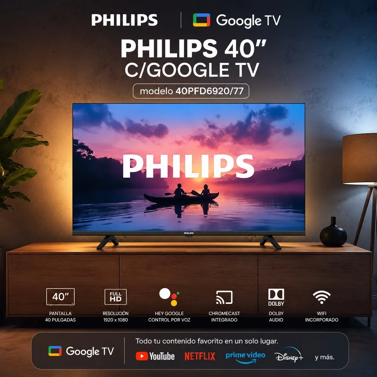   📺 SMART TV PHILIPS 40" C/GOOGLE TV ‼️SOLO POR PEDIDO‼️