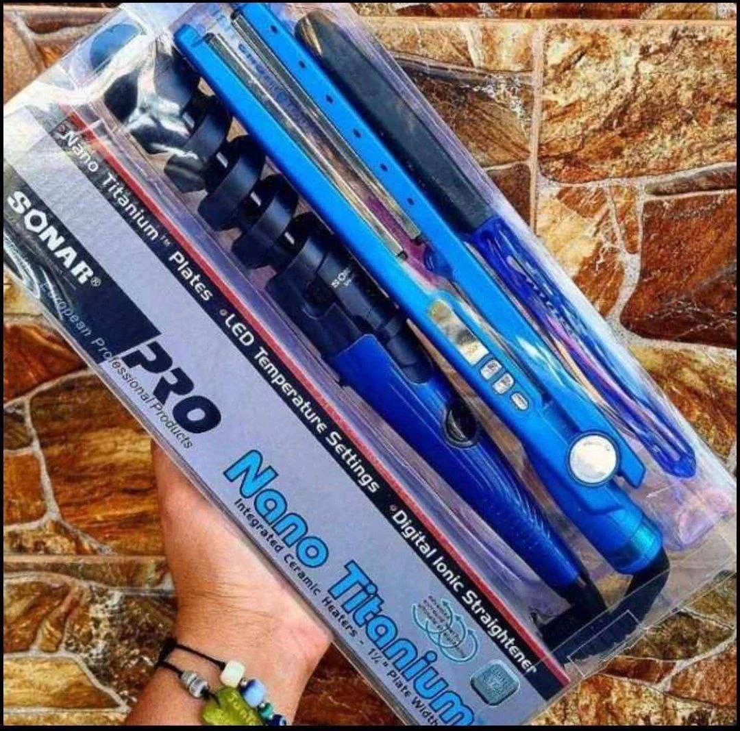 💜💜SET NANO TITANIUM Plancha   3 en 1💜💜