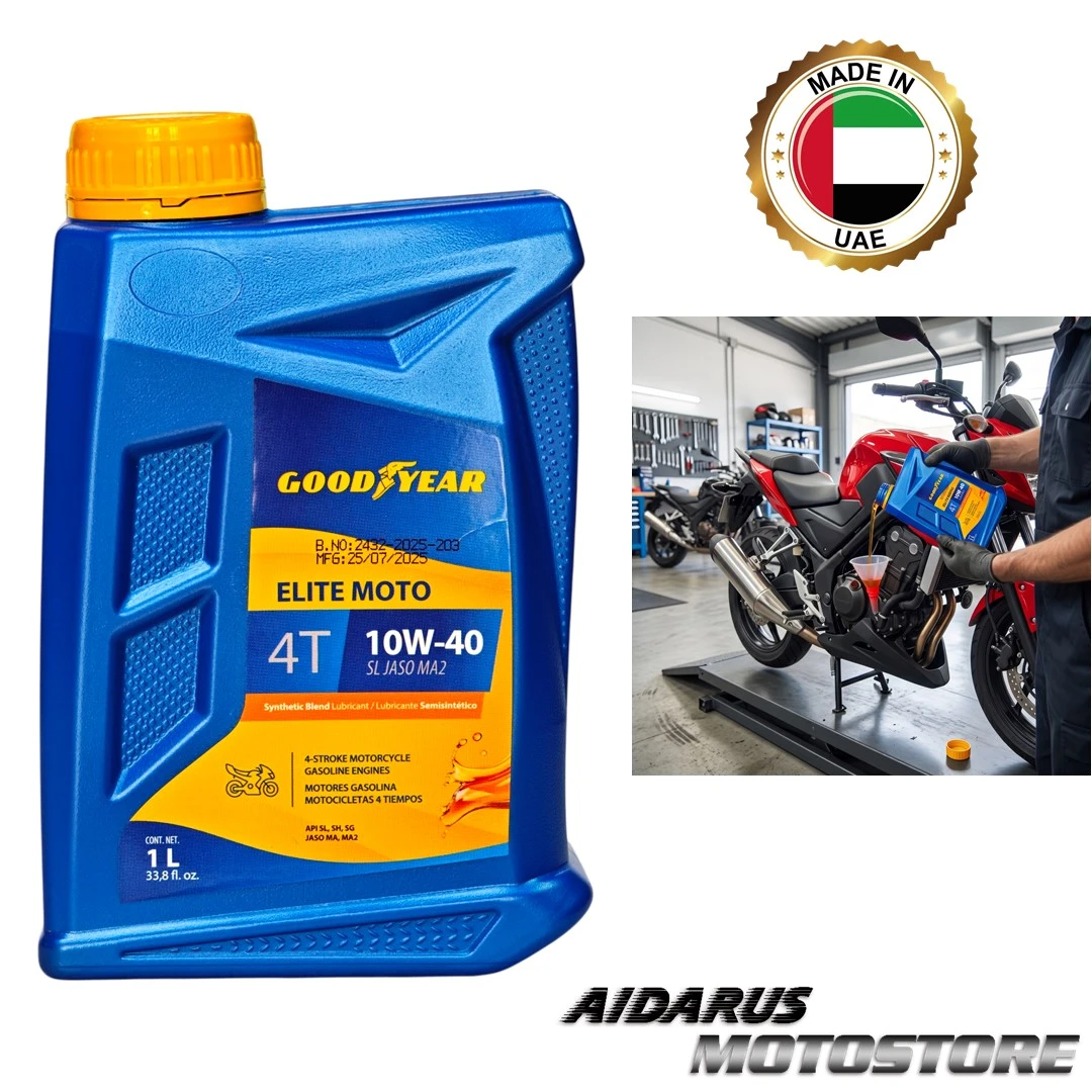 ACEITE GOODYEAR ELITE MOTO 4T 10W-40 SEMISINTÉTICO (1 L)